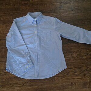 Womens light blue LL bean oxford